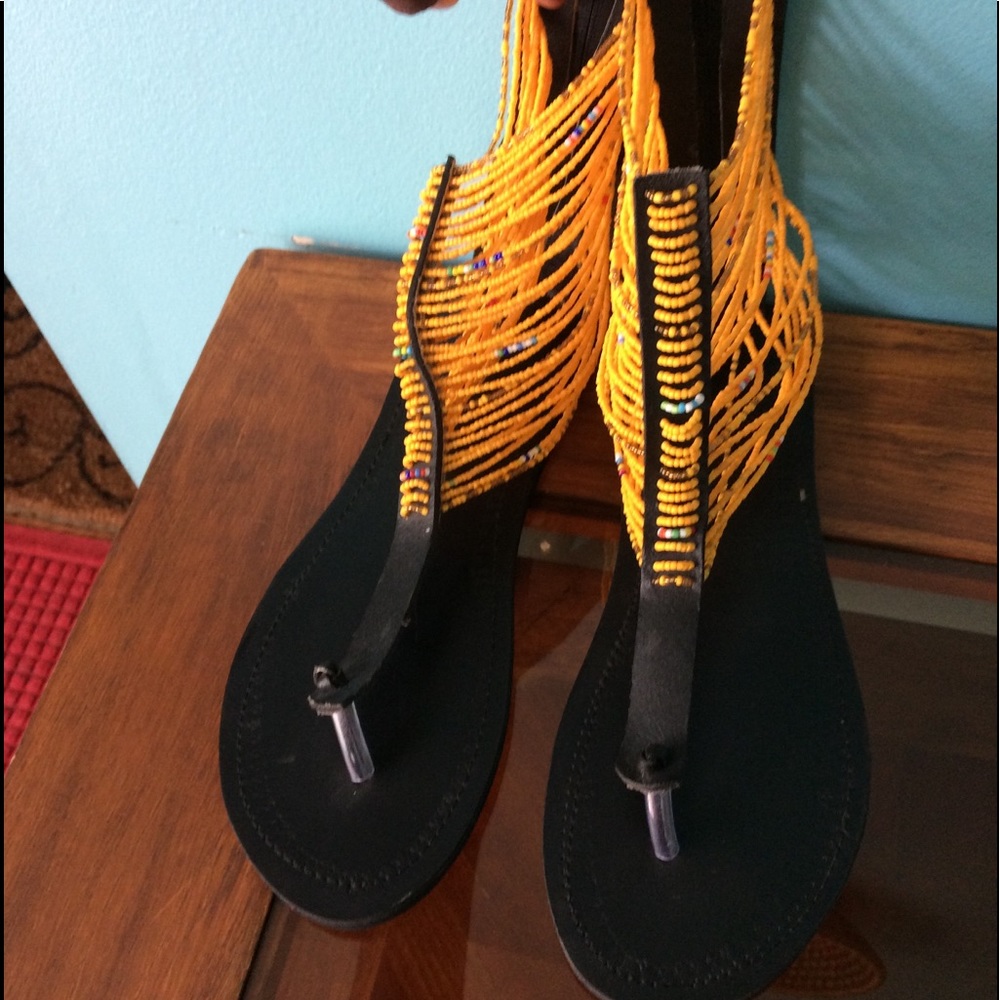 Ankle Beaded  African Sandals ☄️💫🔥🔥